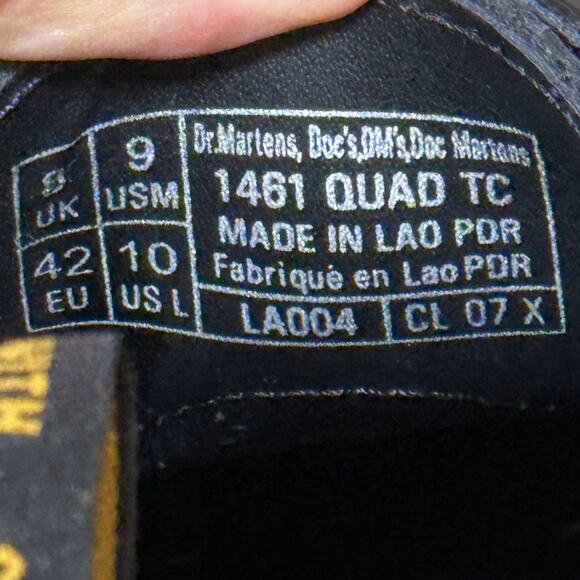 Dr. Martens 1461 Distressed Patent Leather Quad TC USM9 USL10 NWOB - Picture 6 of 6